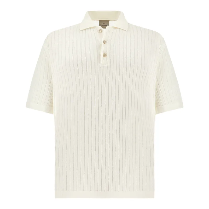 Polo shirt in linen and cotton Urukai, Man, White, Size: XXL made by Paul & Shark