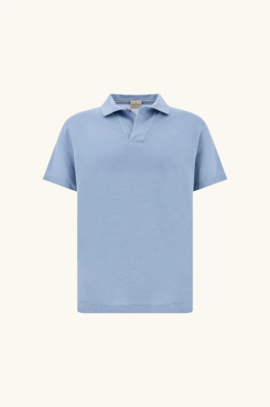 Polo in cotton and cashmere, Man, Ballad Blue, Size: XL sold by Paul & Shark
