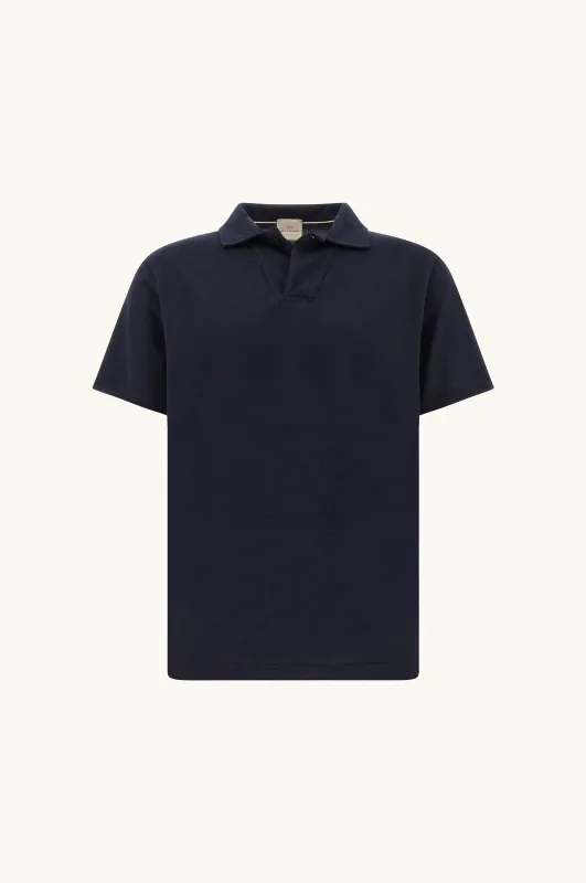 Polo in cotton and cashmere, Man, Blue, Size: M made by Paul & Shark