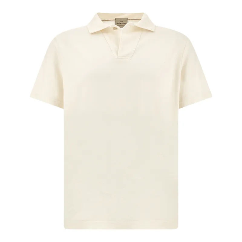 Polo in cotton and cashmere, Man, Blanc De Blanc, Size: XXL made by Paul & Shark