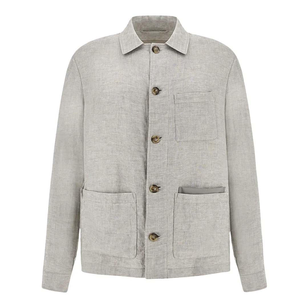 Chore overshirt in linen, Man, Griffin, Size: XS sold by Paul & Shark