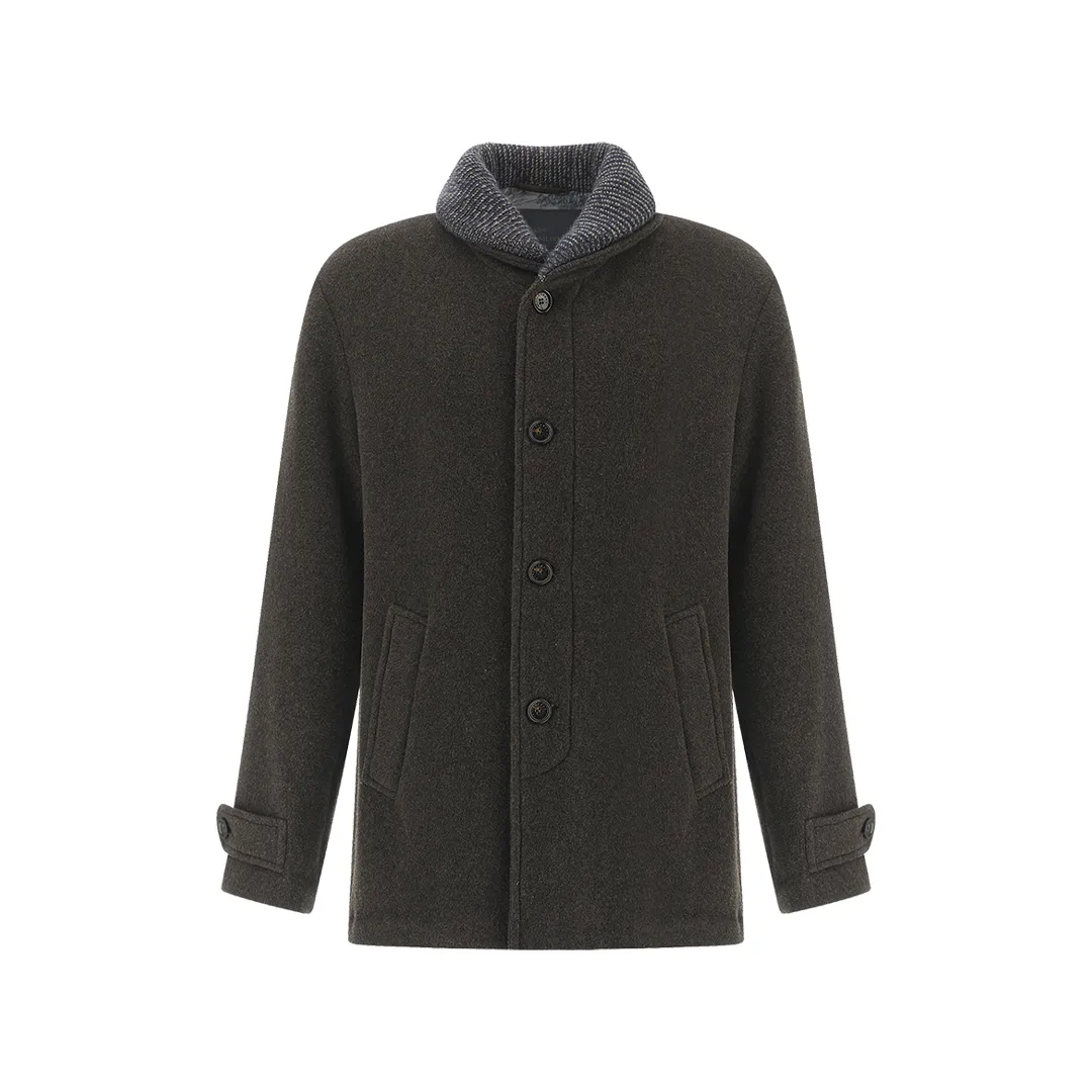 Lined wool car coat, Man, Dark Brown, Size: XXL sold by Paul & Shark