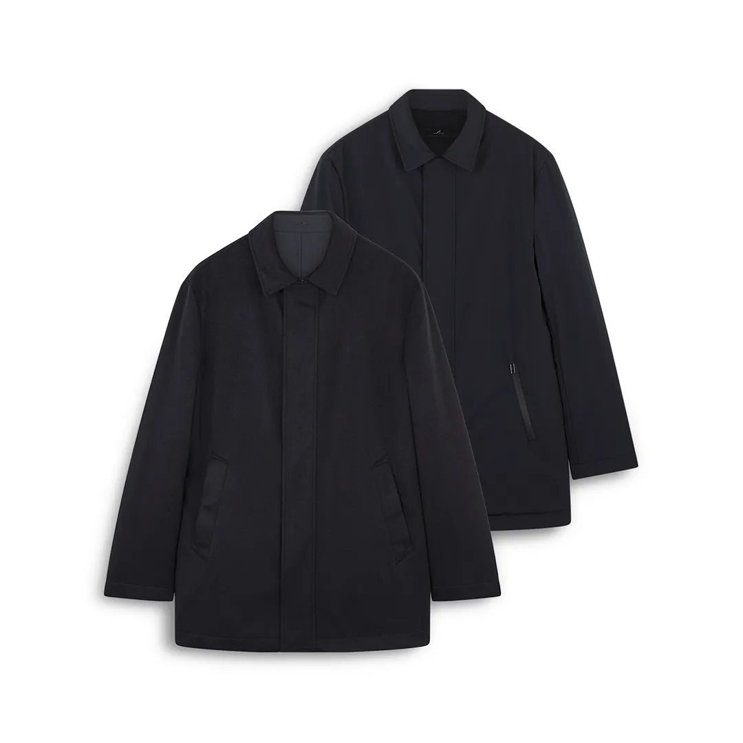 Reversible car coat in cashmere and Typhoon®, Man, Black Black, Size: XL sold by Paul & Shark