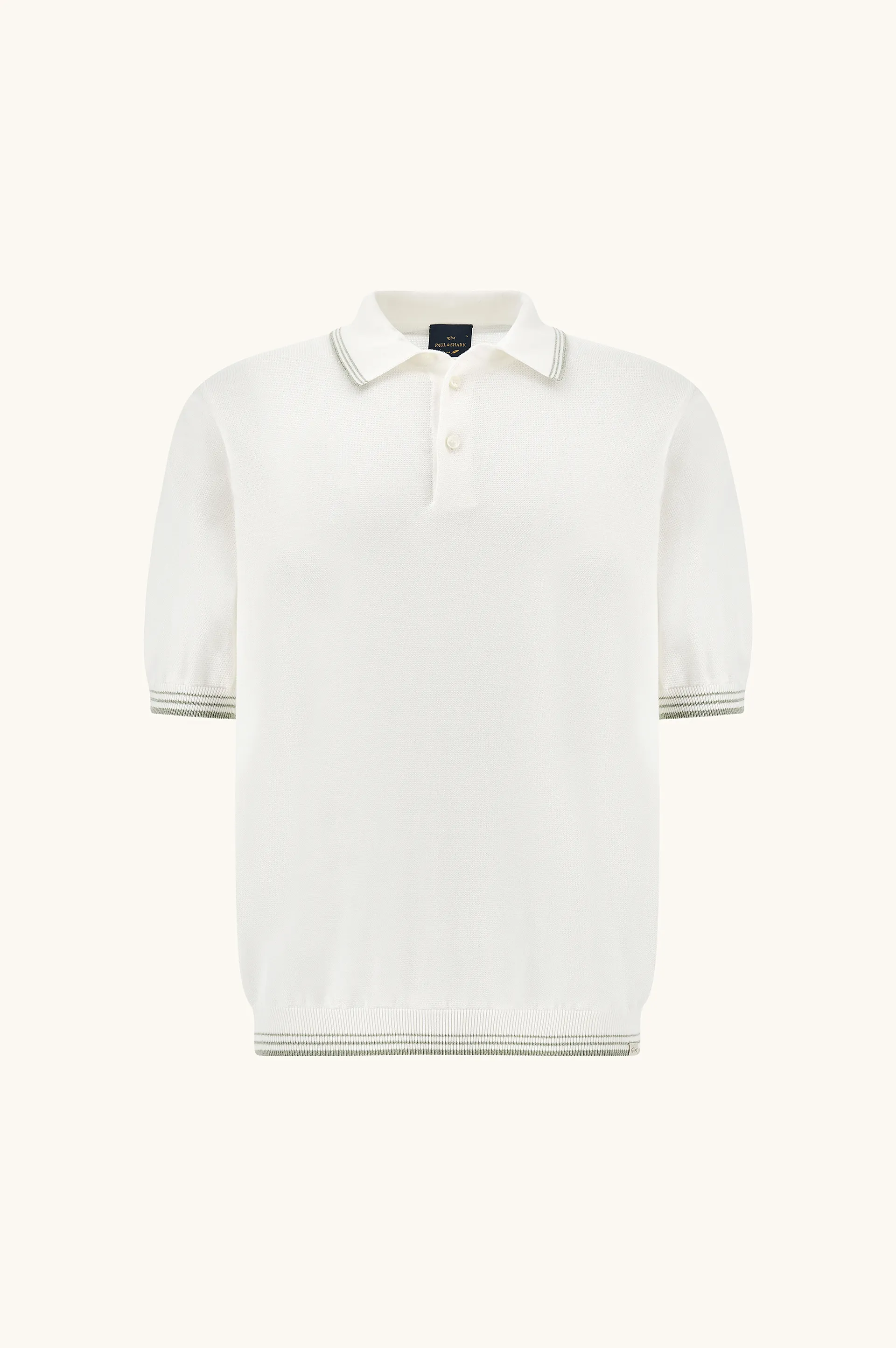 Polo in Piuma cotton, Man, Blanc De Blanc, Size: XXL sold by Paul & Shark