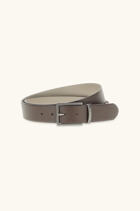 Eclisse reversible leather belt, Man, Chestnut Pure Cashmere, Size: 100 sold by Paul & Shark