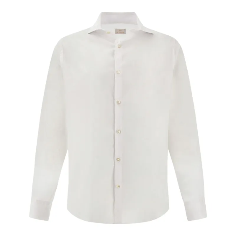 Garment‑dyed cotton voile shirt, Man, White, Size: 040 made by Paul & Shark