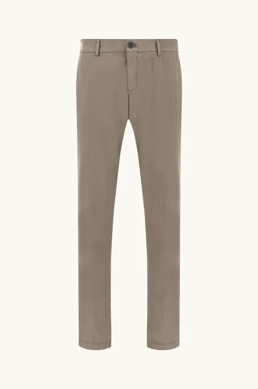 Silk and stretch cotton chino pants, Man, Taupe, Size: 60 sold by Paul & Shark
