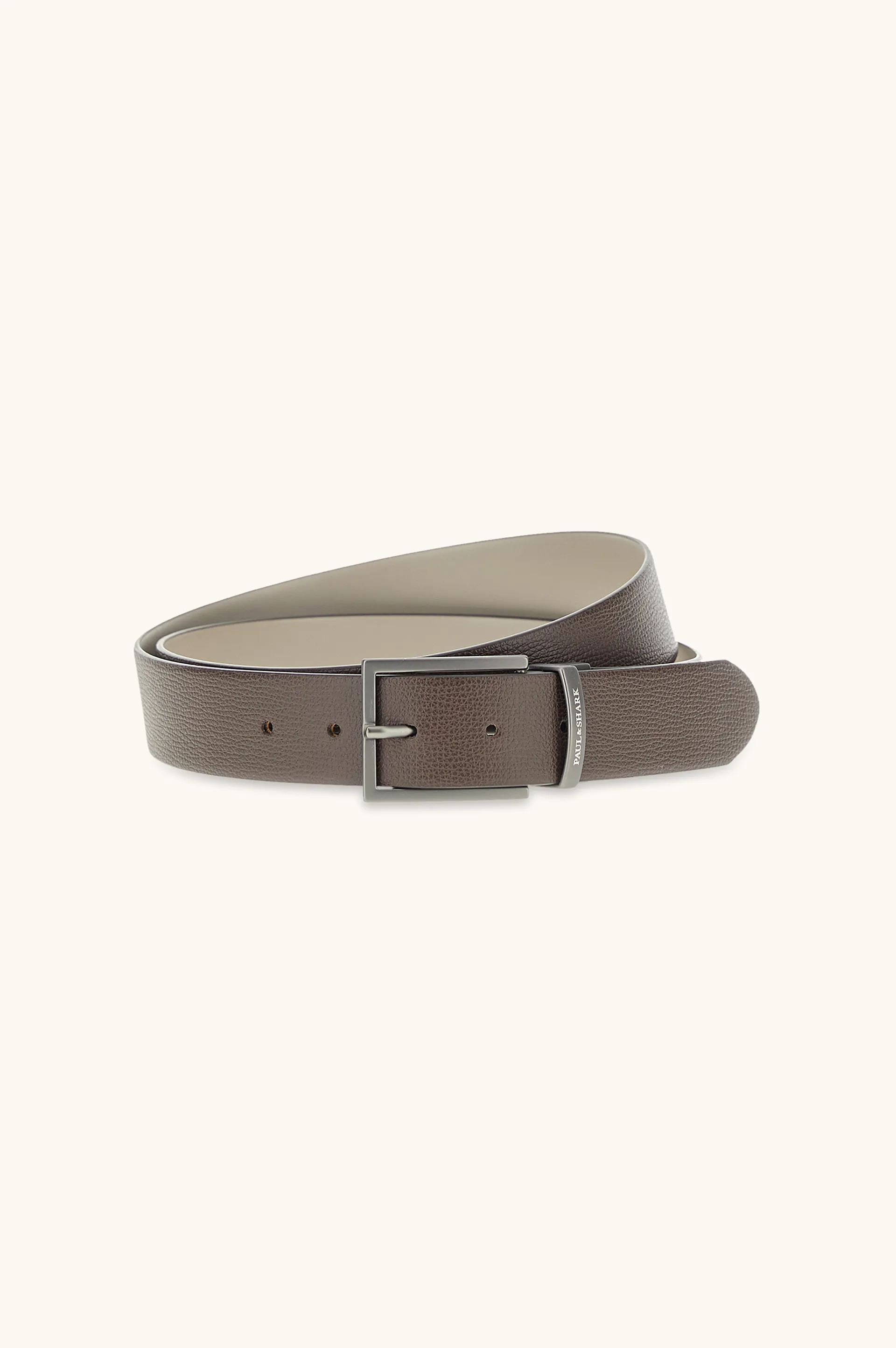 Eclisse reversible leather belt, Man, Chestnut Pure Cashmere, Size: 105 sold by Paul & Shark