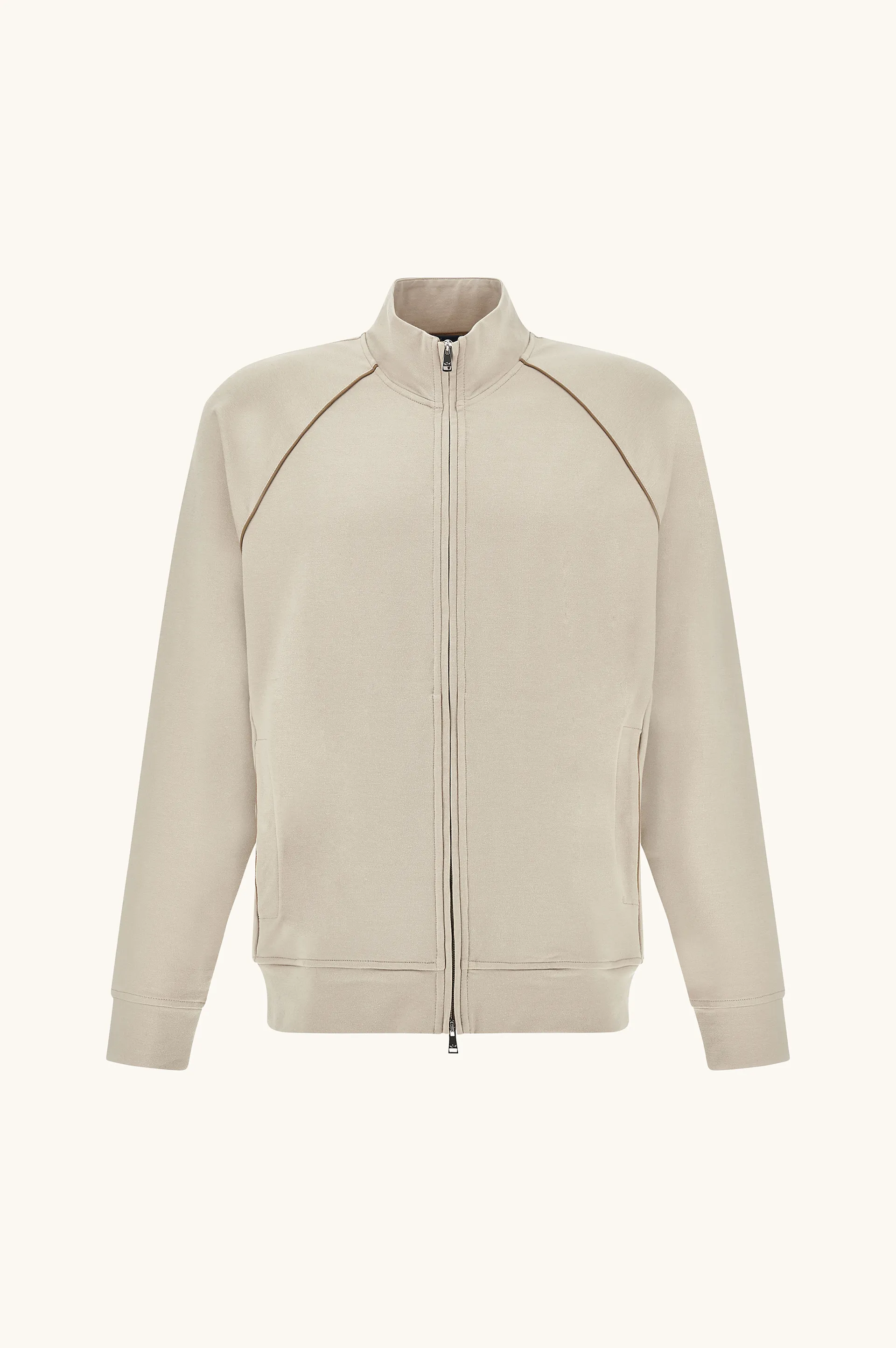 X‑Soft zip‑up sweatshirt in cotton, Man, Beige, Size: 3XL sold by Paul & Shark