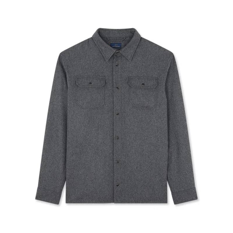 Wool blend overshirt, Man, Dark Grey, Size: 3XL sold by Paul & Shark