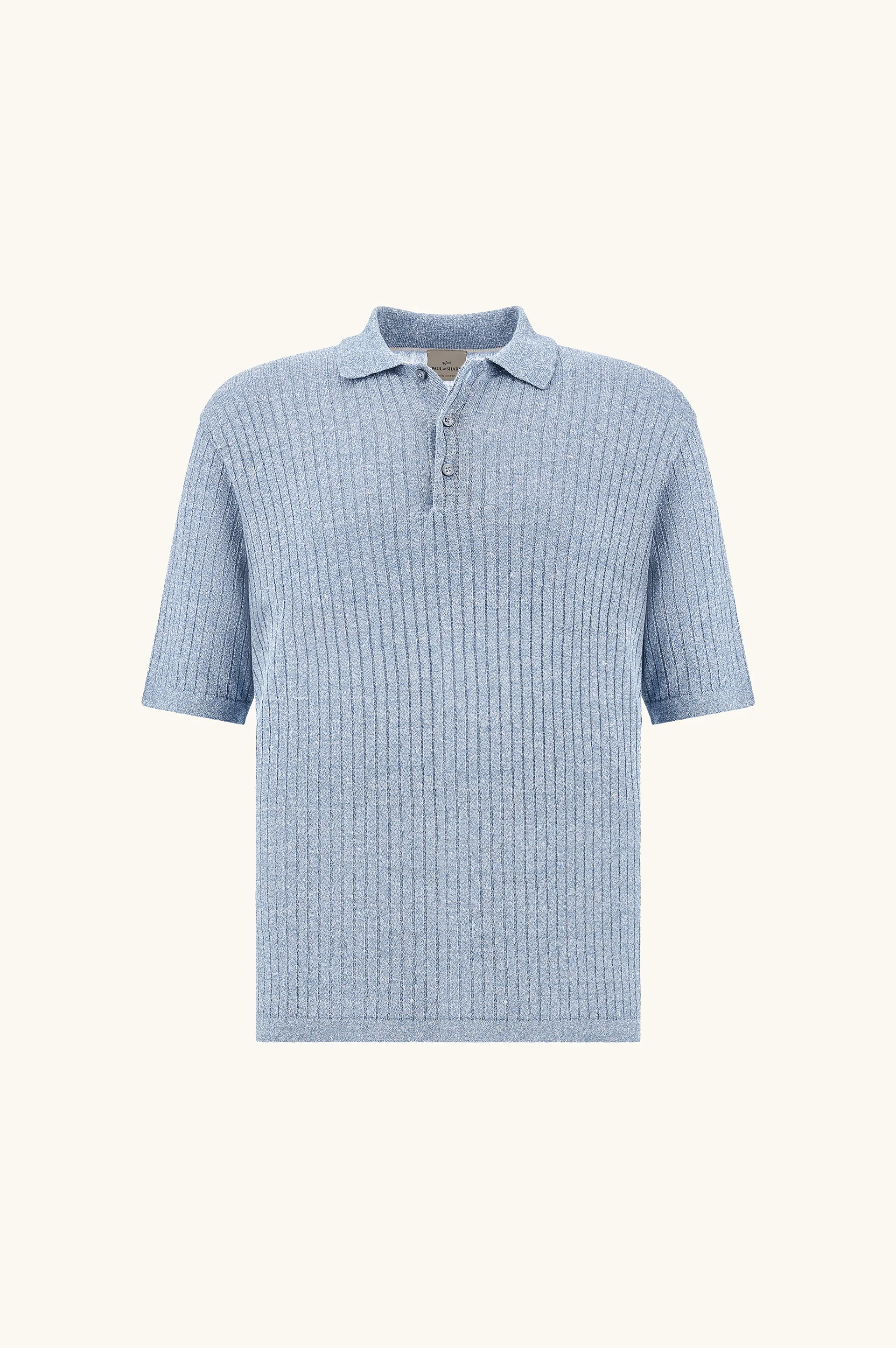 Polo shirt in linen and cotton Urukai, Man, Bright White - Blue Bonnet, Size: XXL sold by Paul & Shark