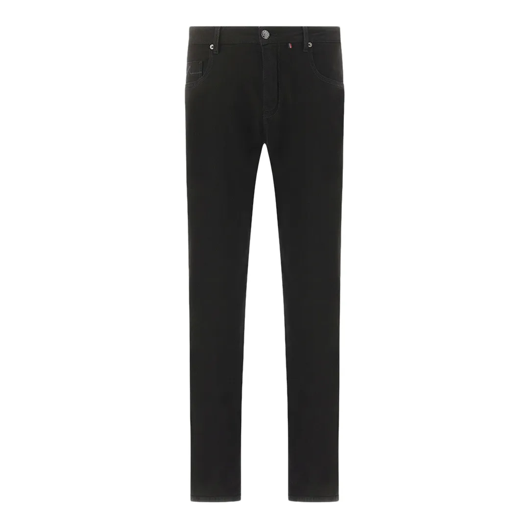 Stretch denim jeans in organic cotton, Man, Black Jeans, Size: 46 sold by Paul & Shark