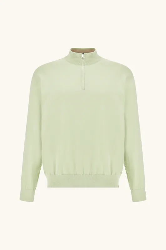 Jersey con media cremallera de algodón Piuma, Man, Meadow Mist, Size: XL sold by Paul & Shark