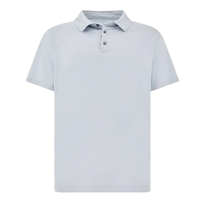 Polo shirt in garment‑dyed Suvin cotton, Man, Skyride, Size: L made by Paul & Shark