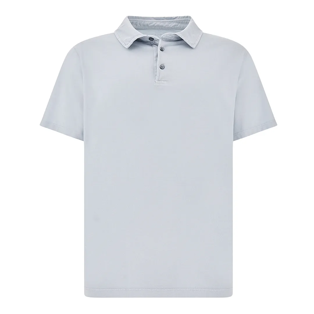 Polo shirt in garment‑dyed Suvin cotton, Man, Skyride, Size: L sold by Paul & Shark