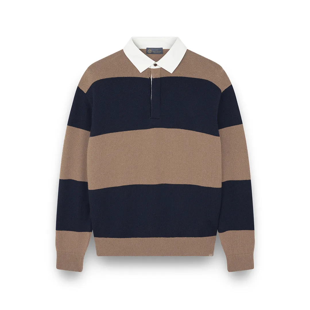 Rugby wool cashmere polo shirt, Man, Slate Black-blue Nights, Size: XL sold by Paul & Shark