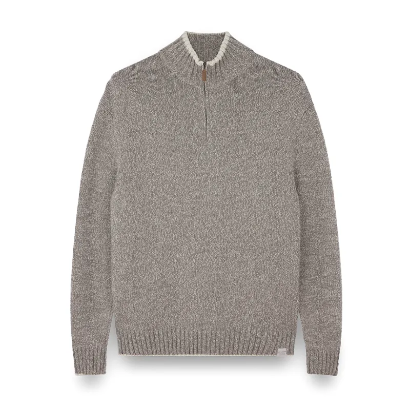 wool cashmere half zip sweater, Man, Moonbeam-fungi, Size: 3XL sold by Paul & Shark