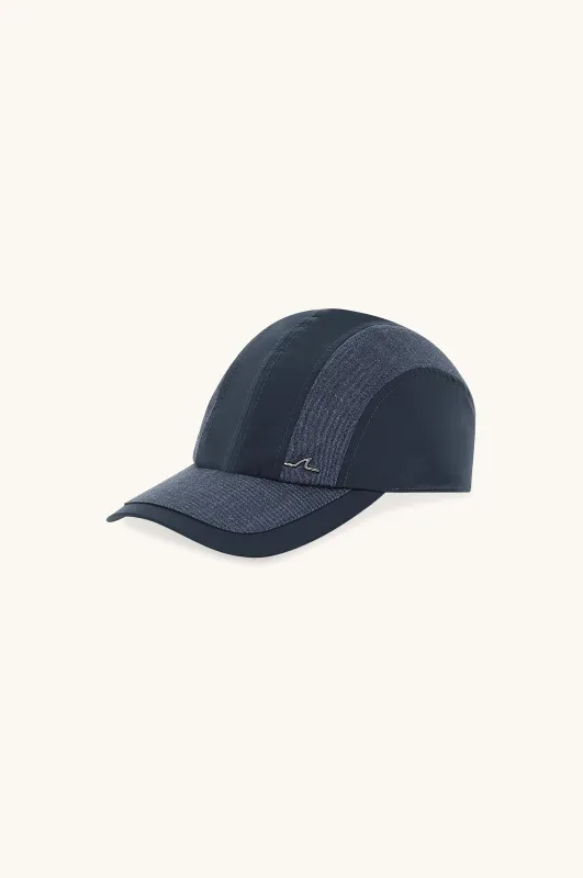 Baseball cap in jersey and denim, Man, Navy Blue, Size: 59 made by Paul & Shark
