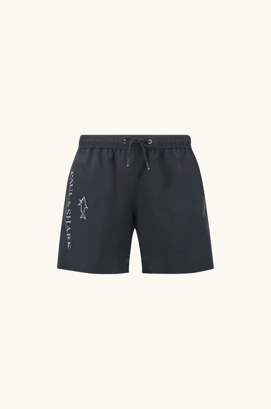 Swimwear with reflective print, Man, Blue, Size: XL sold by Paul & Shark