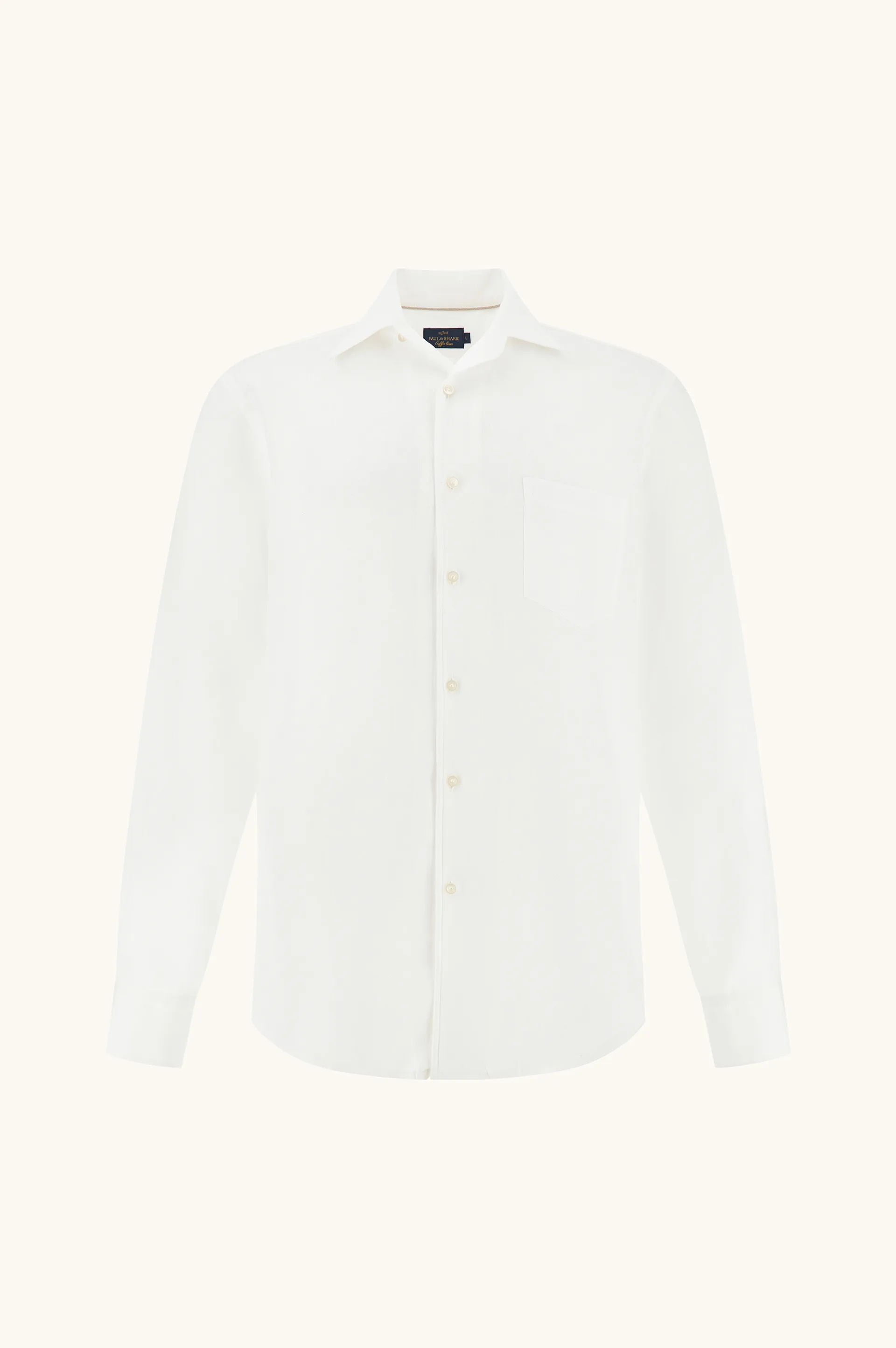 Soffio linen shirt, Man, White, Size: XL sold by Paul & Shark