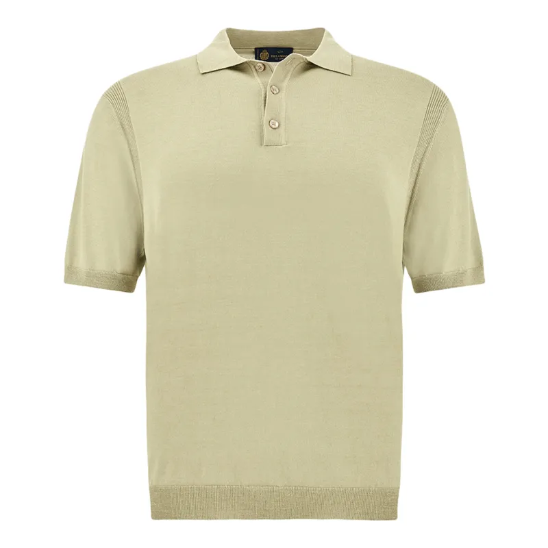 Polo shirt in silk and cotton, Man, Sage Green, Size: XL made by Paul & Shark