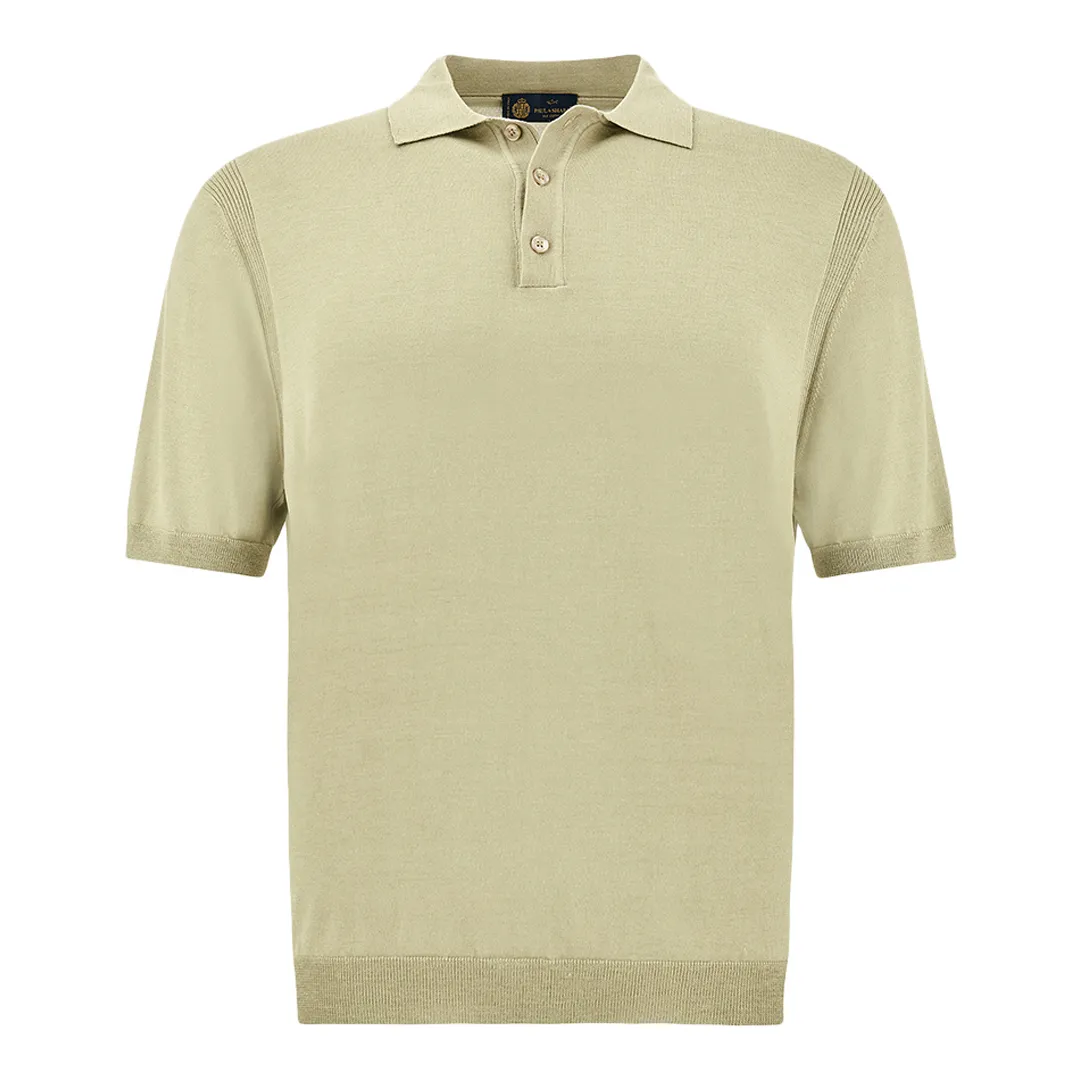 Polo shirt in silk and cotton, Man, Sage Green, Size: XL sold by Paul & Shark
