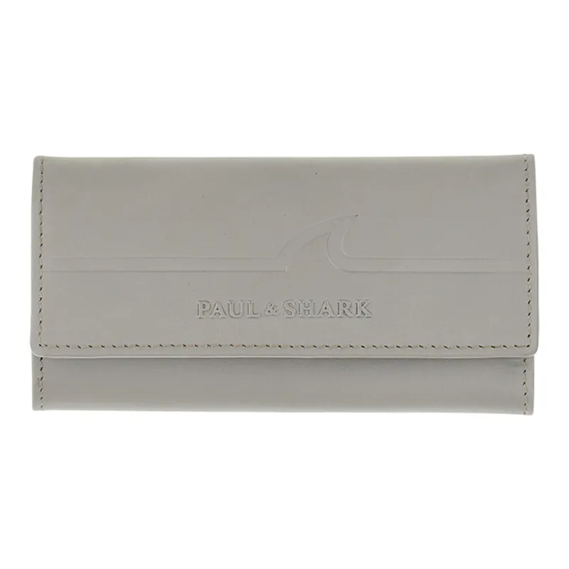 Fin-embossed leather keychain, Man, Beige, Size: TGU sold by Paul & Shark