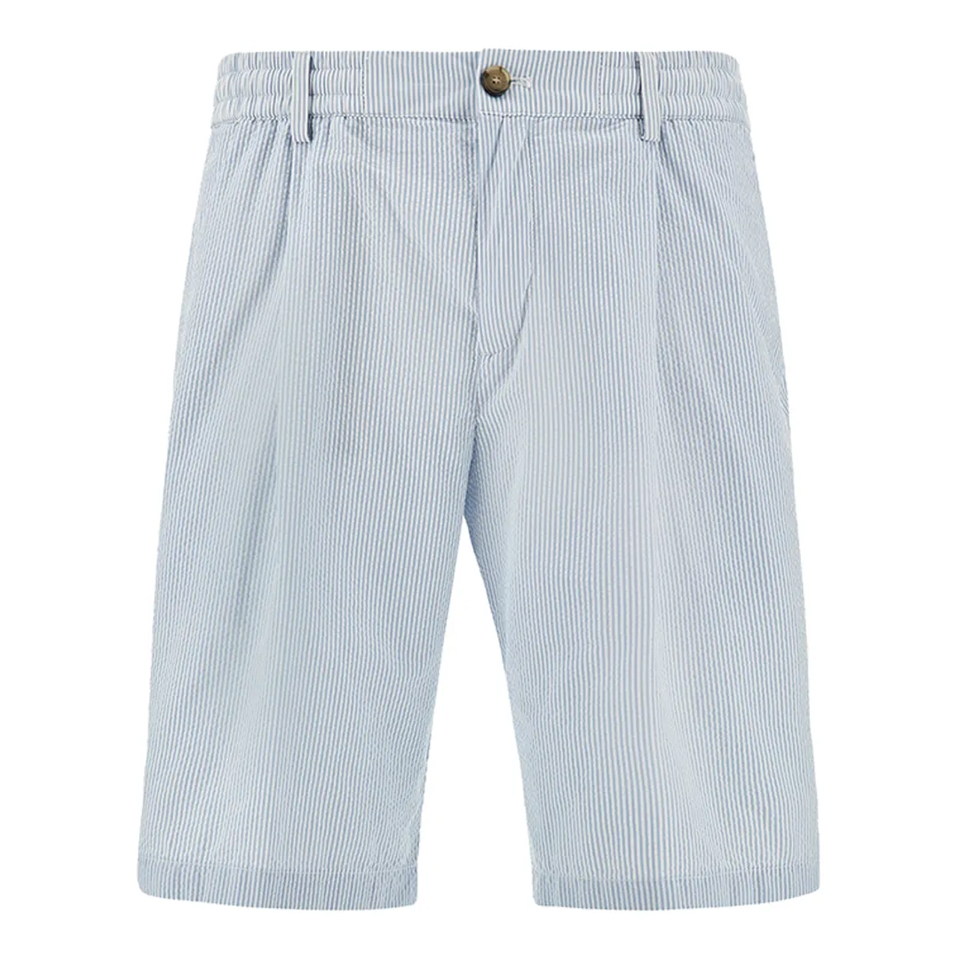 Seersucker bermuda shorts, Man, Stripes White Light Blue, Size: 56 sold by Paul & Shark