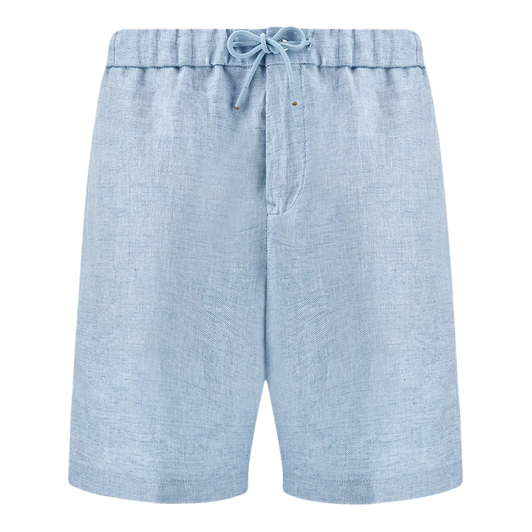Linen bermuda shorts with drawstring, Man, Forever Blue, Size: 44 sold by Paul & Shark