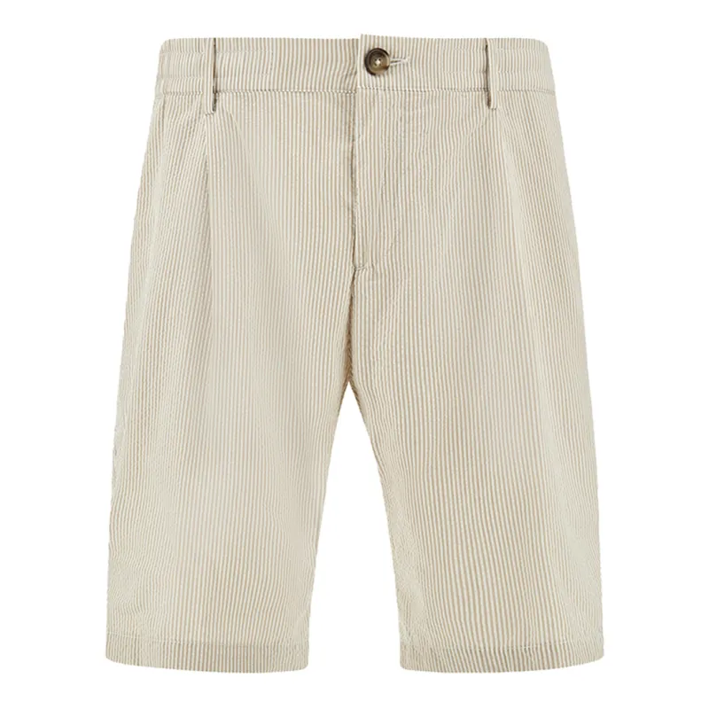 Seersucker bermuda shorts, Man, Rows White  Beige, Size: 52 sold by Paul & Shark