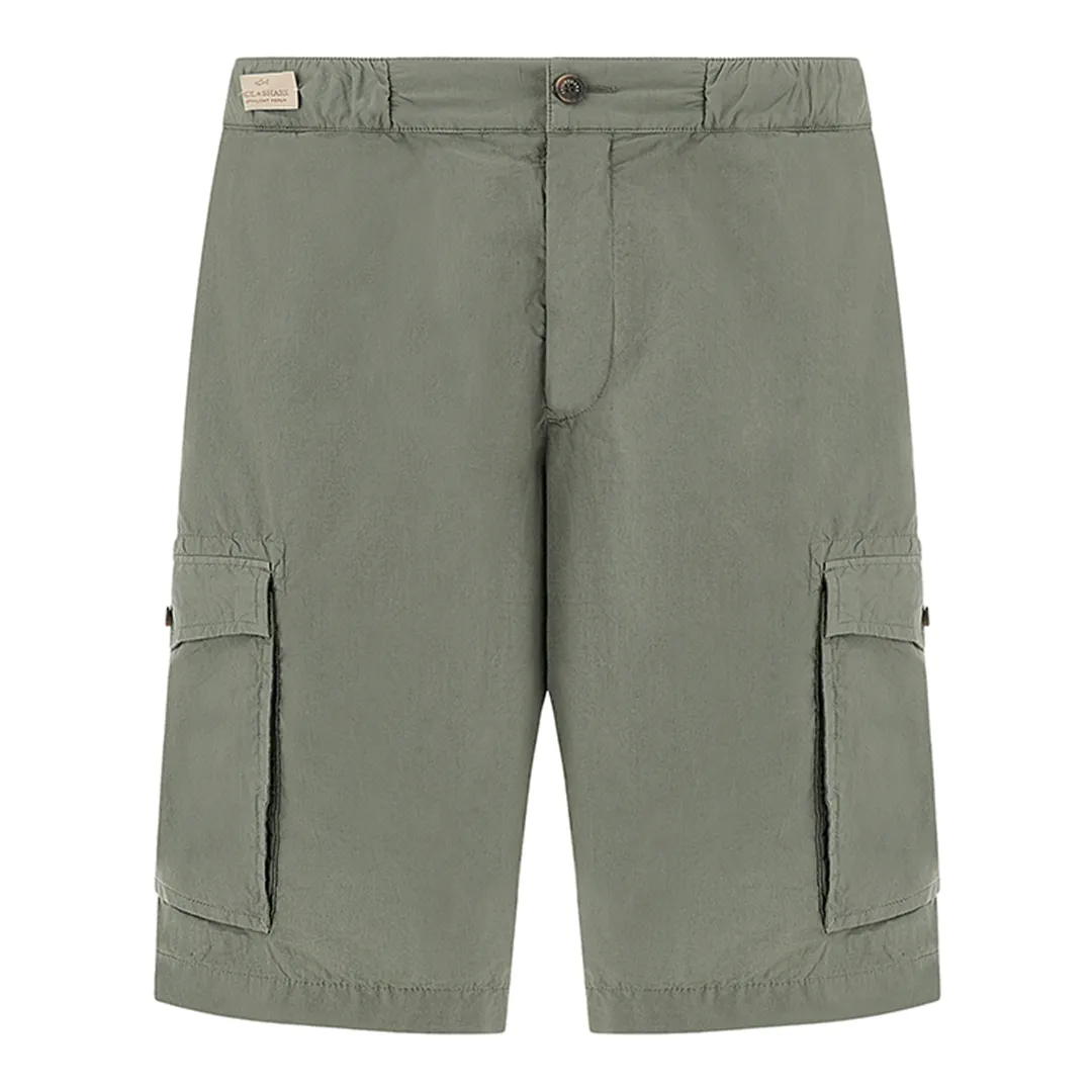 Cargo bermuda in Ultralight Poplin cotton, Man, Agave Green, Size: 56 sold by Paul & Shark