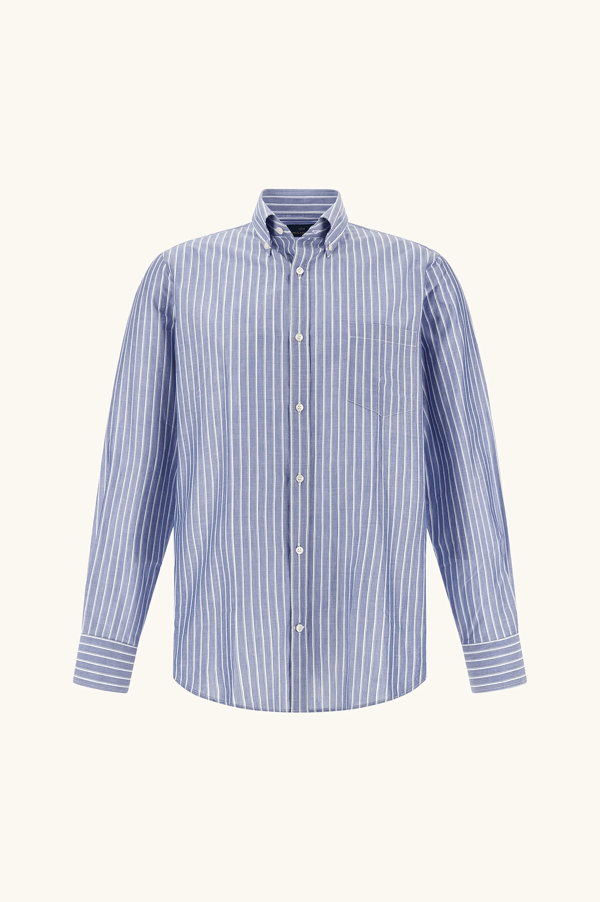 Summer Breeze cotton shirt with striped pattern, Man, Rows Blue White, Size: 043 sold by Paul & Shark