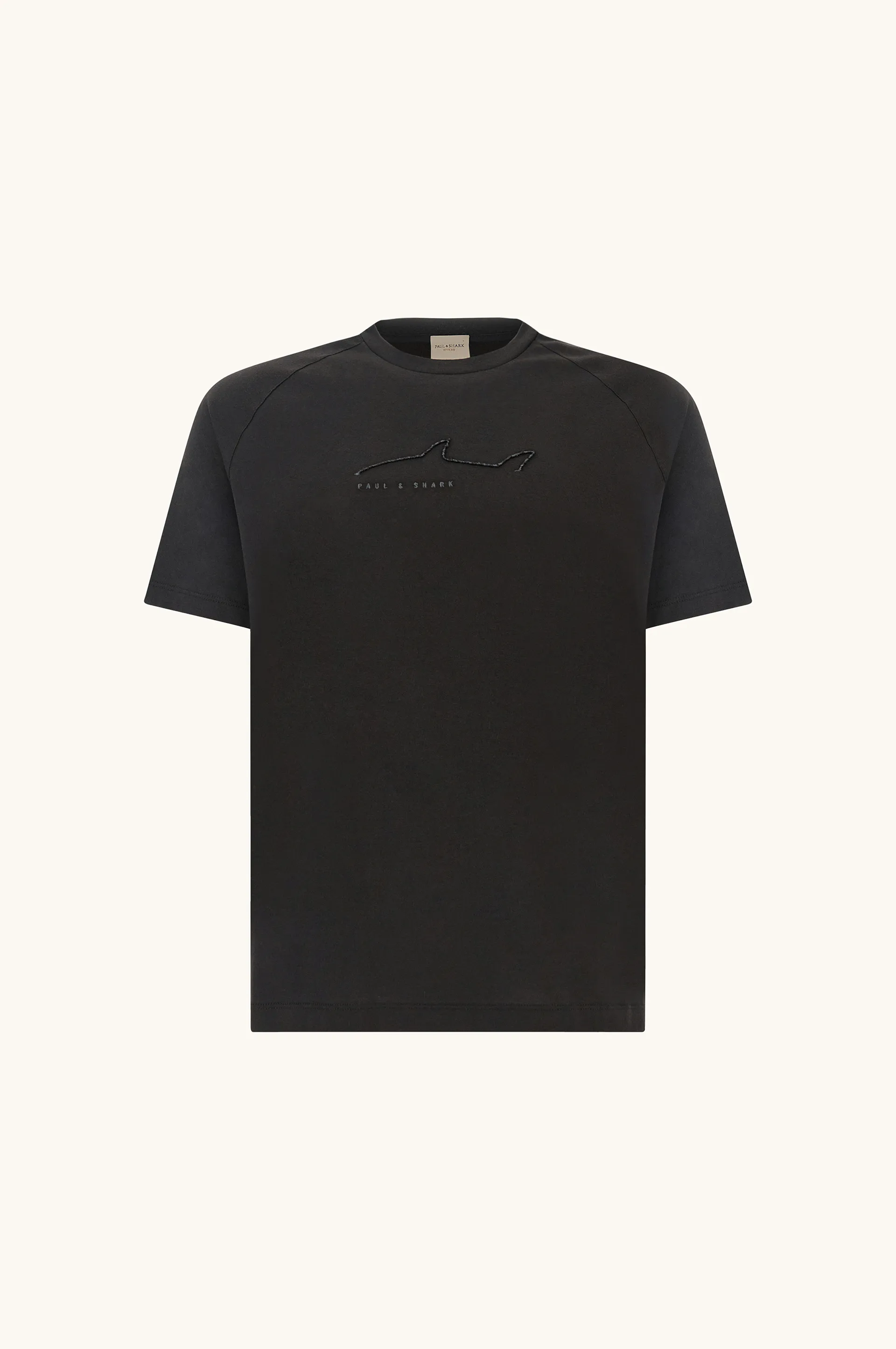 Cotton jersey T-Shirt with embroideries, Man, Black, Size: L sold by Paul & Shark