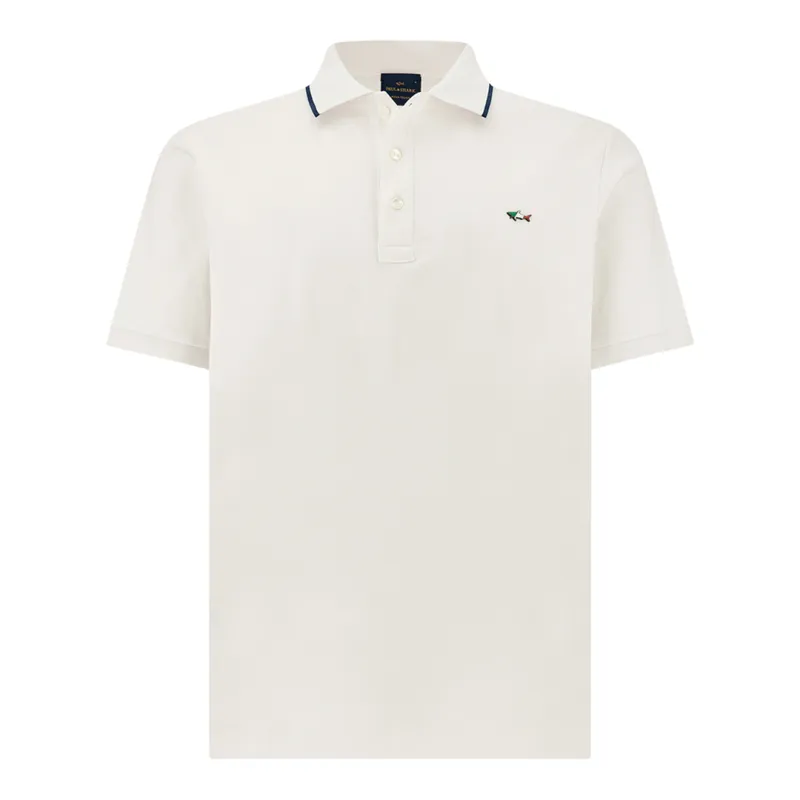 Polo shirt in Aqua Touch cotton, Man, White, Size: 4XL made by Paul & Shark
