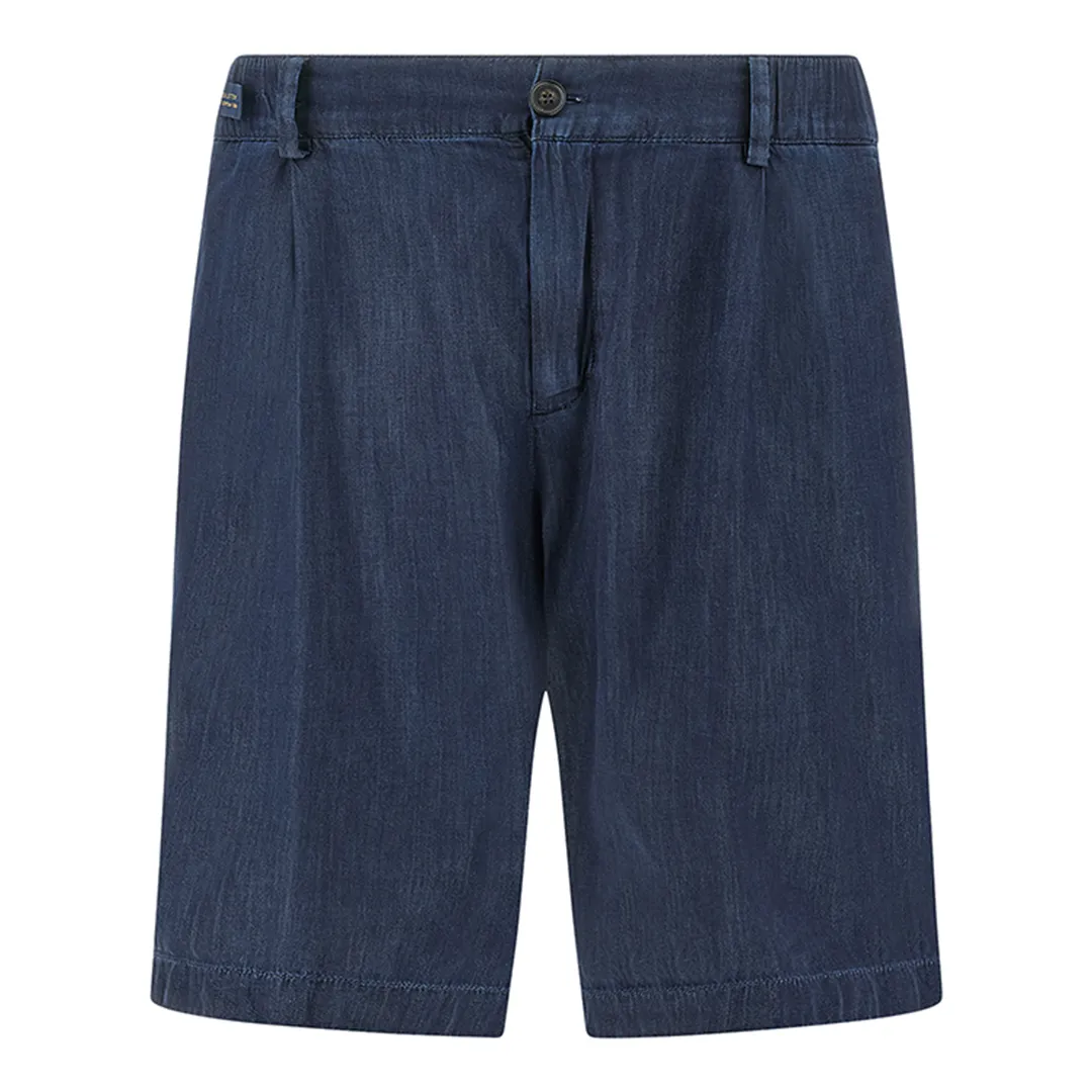 Bermuda shorts in lightweight Giza cotton denim, Man, Dark Blue Jeans, Size: 60 sold by Paul & Shark