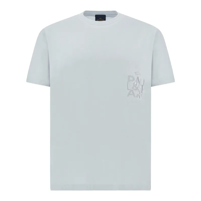 Cotton jersey T-Shirt with embroidery, Man, Skyride, Size: L made by Paul & Shark