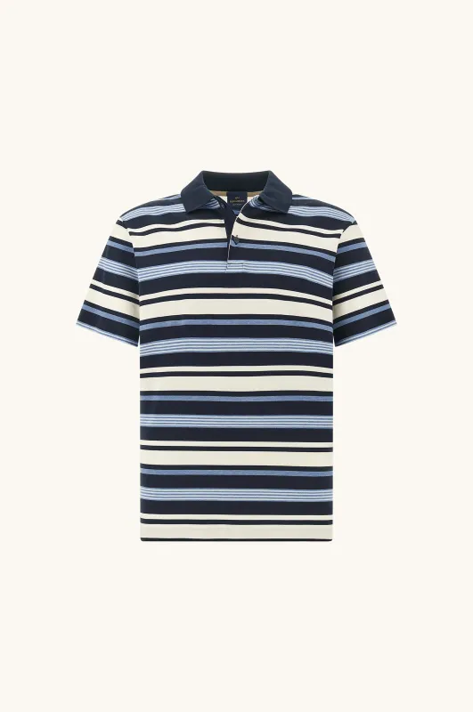 Aqua Touch Cotton Polo, Man, Dress Blues-blue Bonnet-blanc De Blanc-forever Blu, Size: L made by Paul & Shark