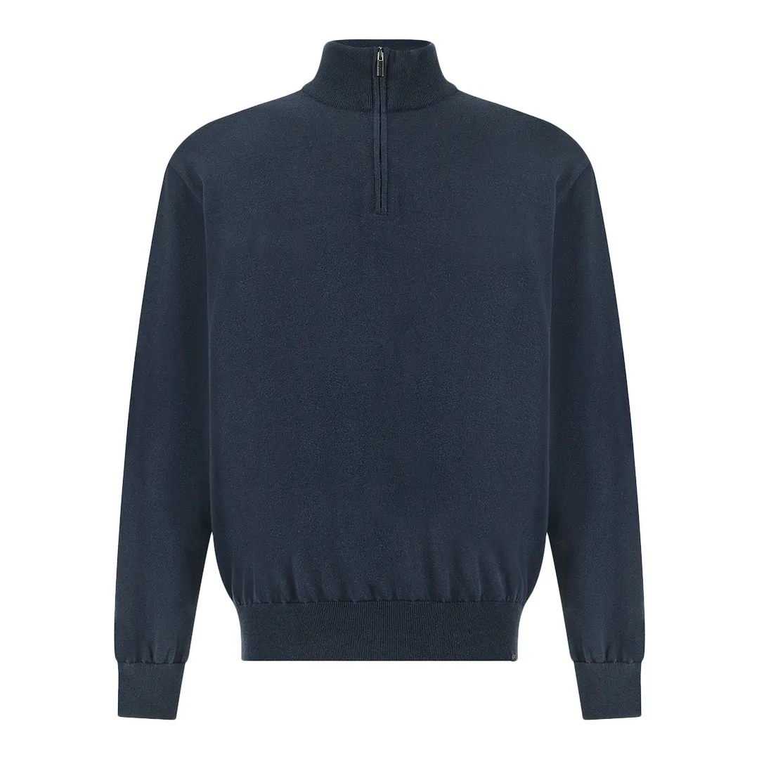 Piuma cotton half-zip sweater, Man, Blue, Size: 6XL sold by Paul & Shark