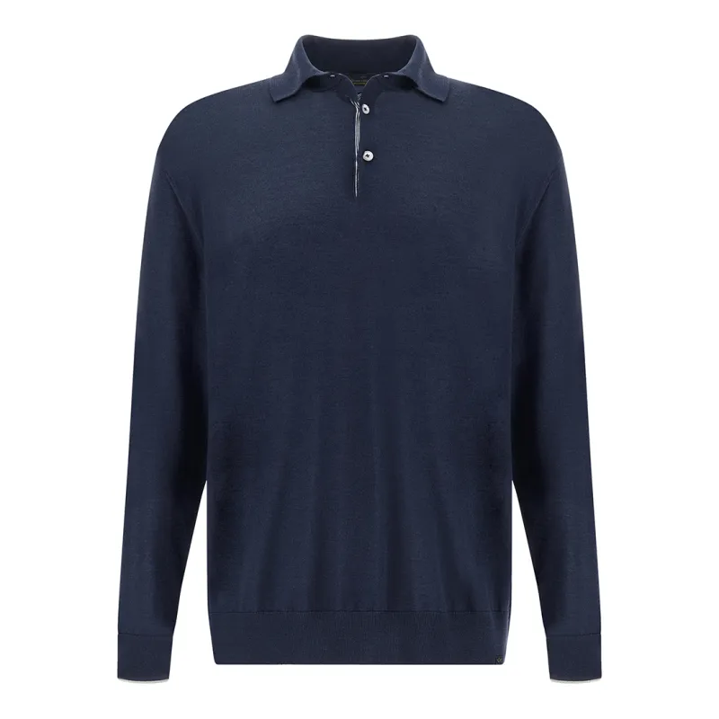 Polo in cashmere and silk Jaipur, Man, Insignia Blue, Size: XXL made by Paul & Shark