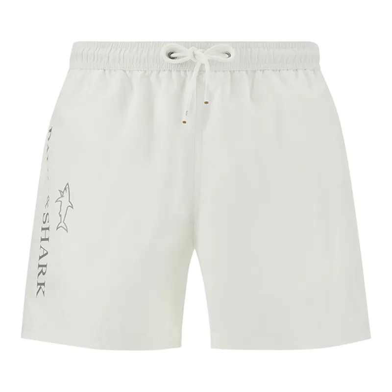 Swimwear with reflective print, Man, White, Size: 3XL made by Paul & Shark