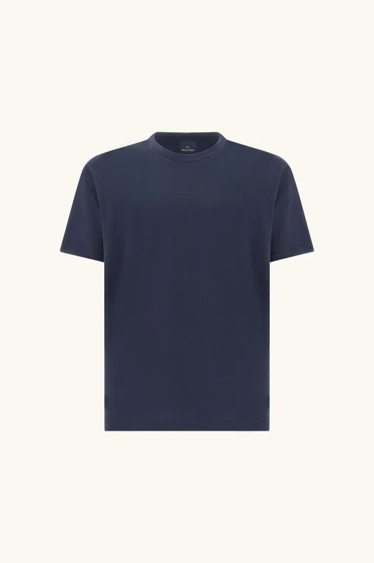 Lightweight cotton jersey T-Shirt with print, Man, Blue, Size: 5XL made by Paul & Shark