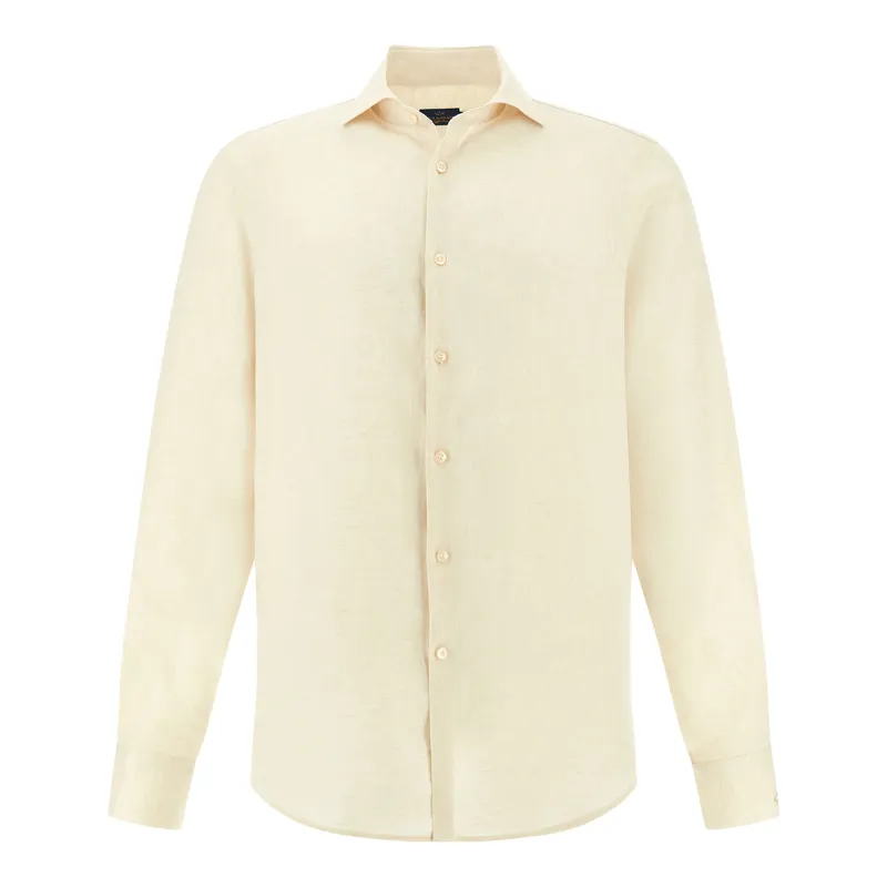 Soffio linen shirt, Man, Beige, Size: 049 sold by Paul & Shark