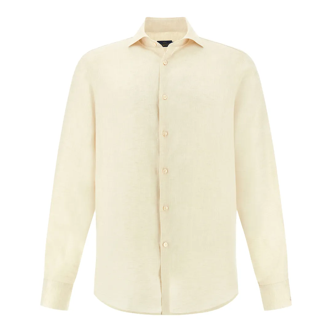 Soffio linen shirt, Man, Beige, Size: 044 sold by Paul & Shark