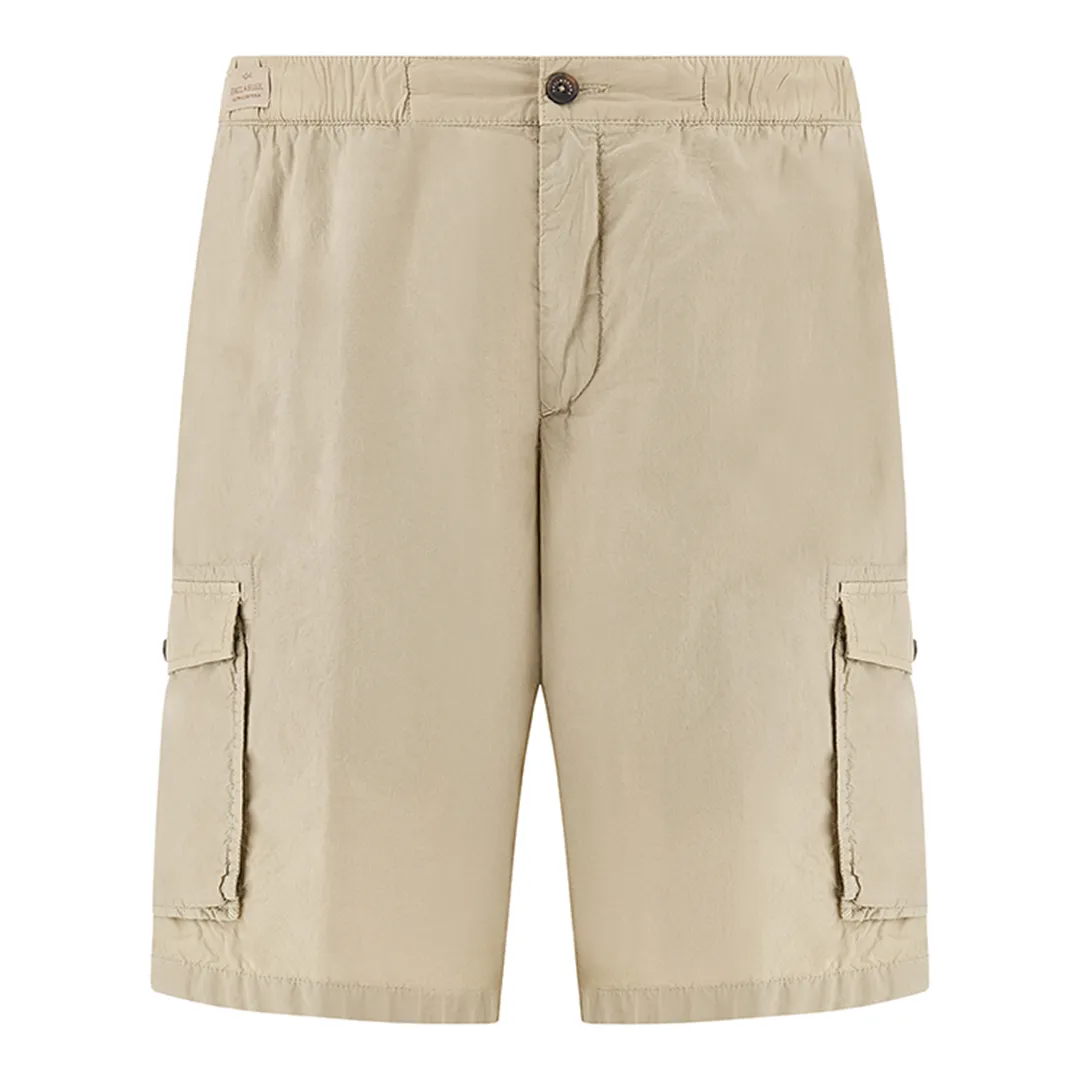 Cargo bermuda in Ultralight Poplin cotton, Man, Almond, Size: 52 sold by Paul & Shark