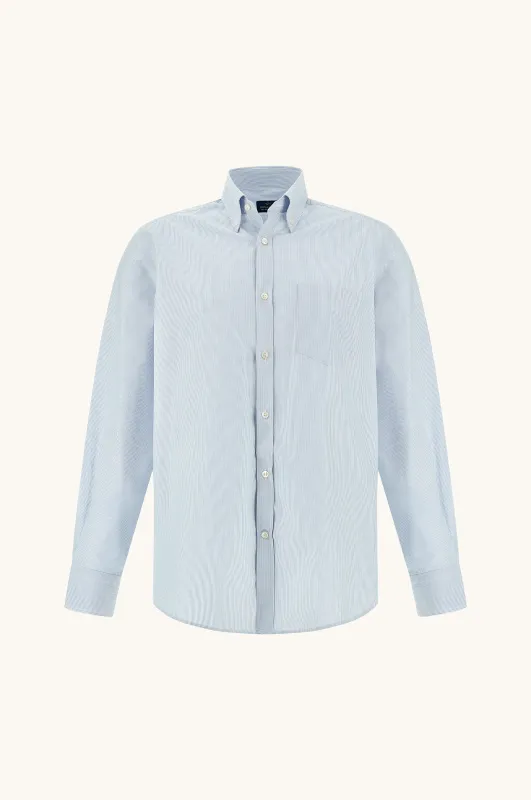 Sea Island cotton shirt, Man, Stripes  White Light Blue, Size: 046 sold by Paul & Shark