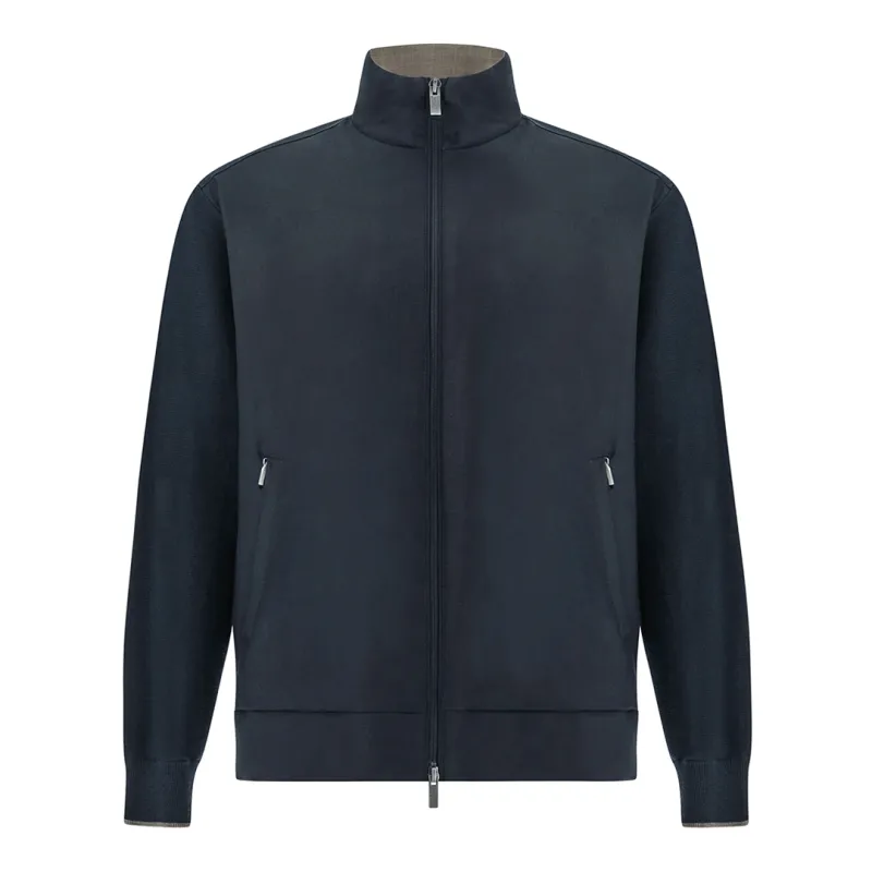 Hybrid blouson in wool and silk, Man, Blue, Size: M sold by Paul & Shark