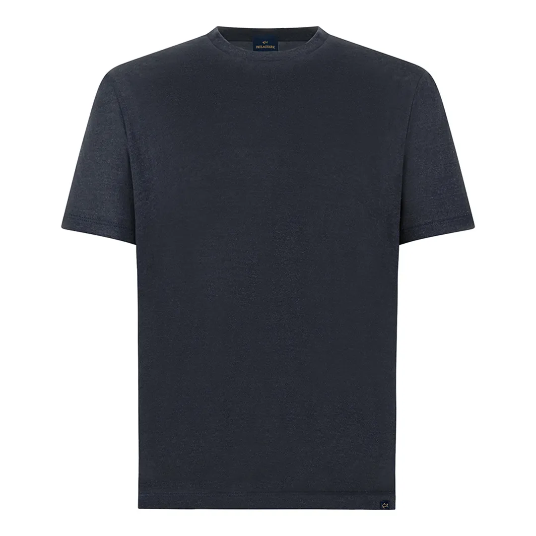 Pure linen jersey T-Shirt, Man, Dama Blue, Size: XL sold by Paul & Shark