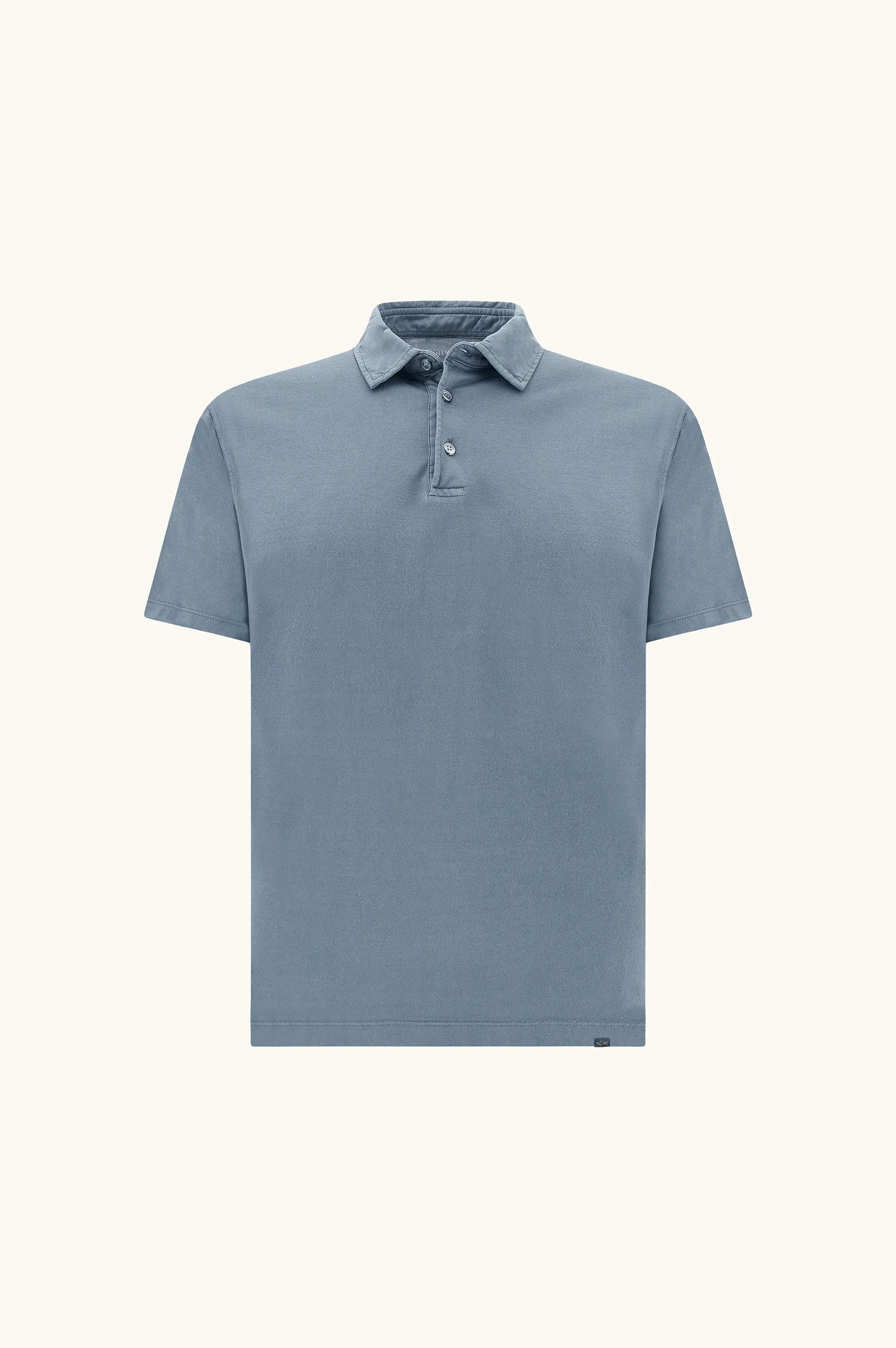 Polo shirt in garment‑dyed Suvin cotton, Man, Vintage Indigo, Size: XL sold by Paul & Shark