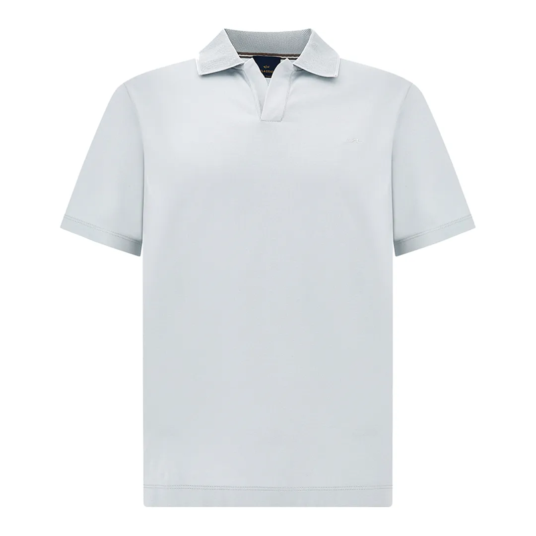 Open‑collar polo shirt in Aqua Touch cotton, Man, Skyride, Size: L sold by Paul & Shark