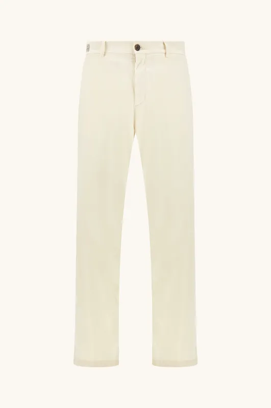 Silk and stretch cotton chino pants, Man, Tofu, Size: 52 sold by Paul & Shark